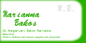 marianna bakos business card